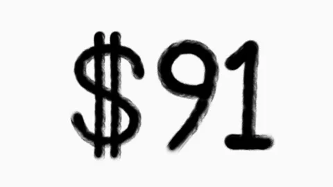 91 Dollar Hand Drawn Animation For Finance Currency Money Business Concept Stock Footage 307344610