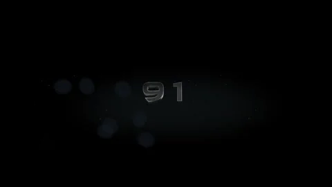 91 title metal text on black alpha channel background Stock Footage 295819002