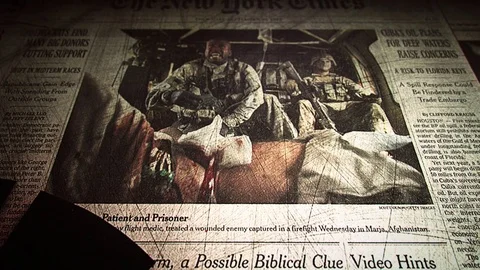 9/11 3D Newspaper Stock Footage 83004149