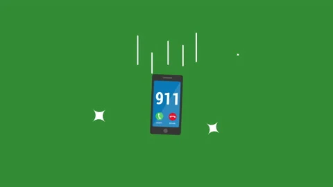 911 animation concept. Stock Footage 168411257