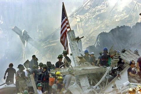 9/11 attack aftermath, New York, USA - 03 Sep 2021 Stock Photos
