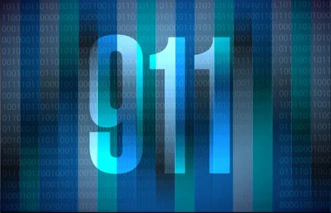 911 binary sign concept illustration Illustrazione stock
