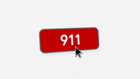 911 Button Click Stock Footage 339058858