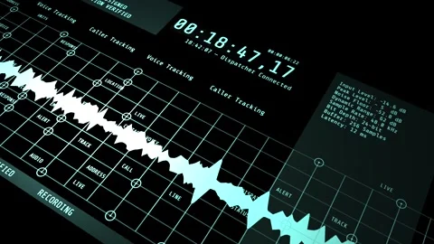 911 Dispatch Radio Communication 3D Audio Interface Simulation Stock Footage 340933139