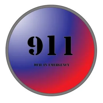 911 for emergencies Stock Illustration