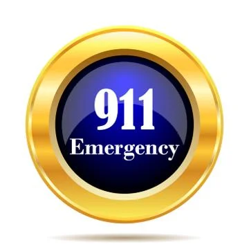 911 Emergency icon. Internet button on white background.. Stock Illustration