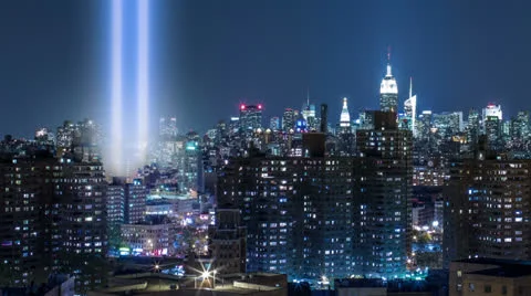 911 Lights in New York City 스톡 동영상 24951853