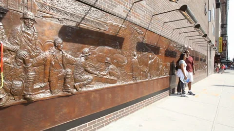 9/11 Memorial Wall Video stock 33750672