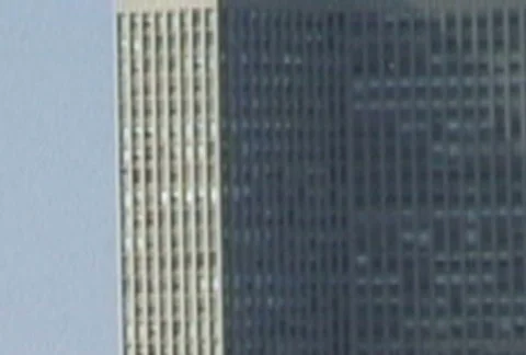 9/11 - Plane Behind Building Stock Footage 317506