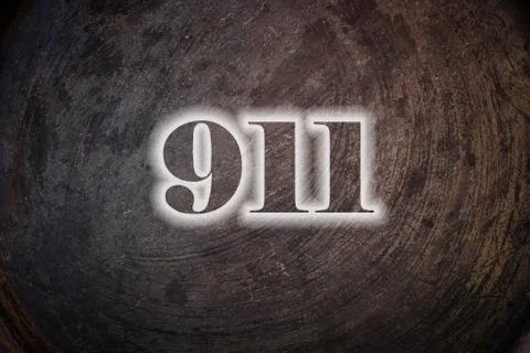 911 text on background Stock Illustration