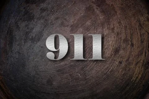 911 text on background Stock Illustration
