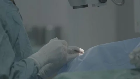 91Eye Microsurgery in Progress in Operating Theatre - 4K Medical Stock Footage Stock Footage 294917331