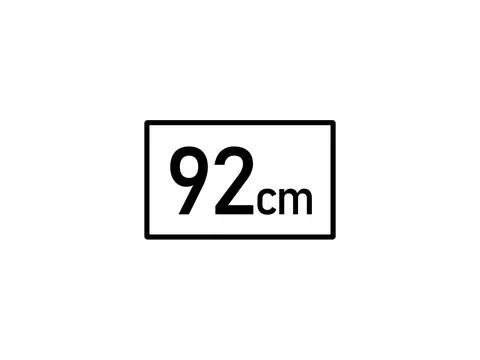 92 centimeters icon vector illustration, 92cm size Illustrazione stock