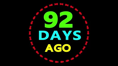 92 days ago motion graphic animated text 库存影片 330760591
