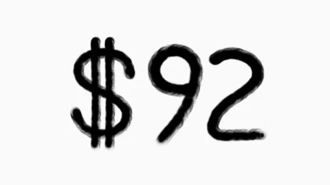 92 Dollar Hand Drawn Animation For Finance Currency Money Business Concept Stock Footage 307344592