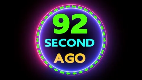 92 seconds ago countdown timer Stockbeeldmateriaal 330760600