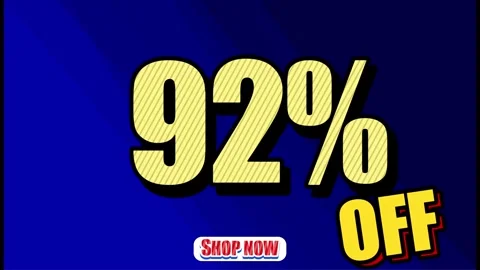 92% OFF SHOP NOW - Seamless looping Swing banner text promotion animation effect Stock Footage 288186513