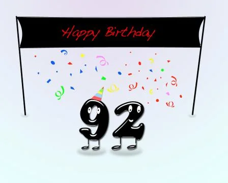 92th birthday party. Stock Illustration