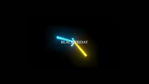 93 Animation Text Neon Light Effect Black Friday v2 Stock-Footage 137516329