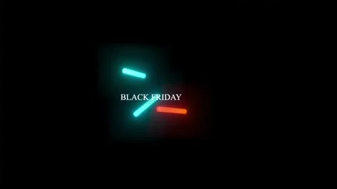 93 Animation Text Neon Light Effect Black Friday v1 Vidéo 137516332