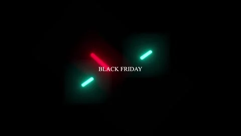 93 Animation Text Neon Light Effect Black Friday v8 库存影片 137516408