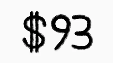 93 Dollar Hand Drawn Animation For Finance Currency Money Business Concept Stock Footage 307344712