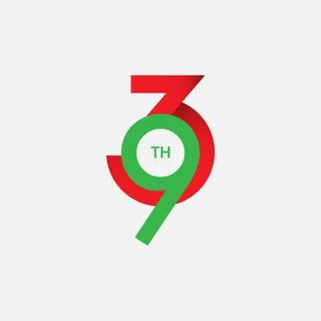 93 th Anniversary Vector Template Design Illustration Stock Illustration