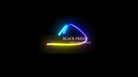 94 Animation Text Neon Light Effect Black Friday v3 Stock-Footage 137516528
