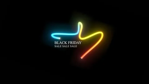 94 Animation Text Neon Light Effect Black Friday v7 Vidéo 137516700
