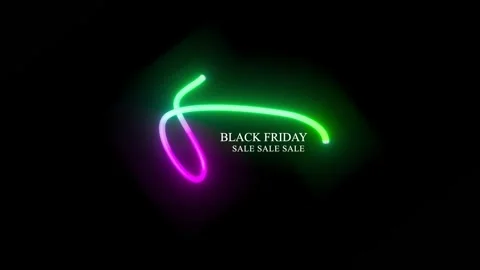 94 Animation Text Neon Light Effect Black Friday v9 Stock-Footage 137516705