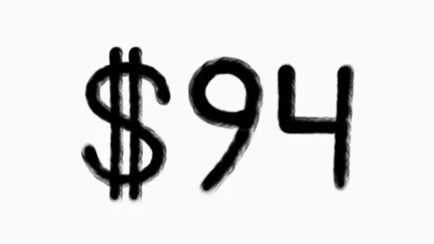 94 Dollar Hand Drawn Animation For Finance Currency Money Business Concept Stock Footage 307344585