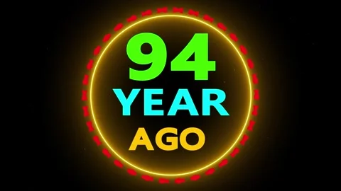 94 years ago dynamic text animation 库存影片 330759866