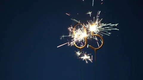 95 anniversary celebration festive background made with Bengal fires Vidéo 323965637