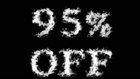 95% Off cloud text effect black isolated background Stock Footage 139606805