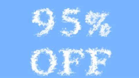 95% Off cloud text effect sky isolated background Stock Footage 139606887