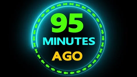 95 minutes ago countdown timer 库存影片 330759512