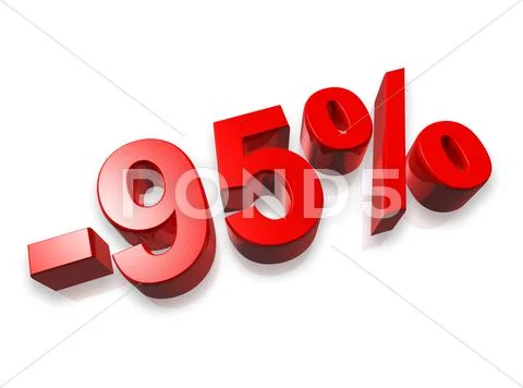 95% ninety five percent Stock Illustration