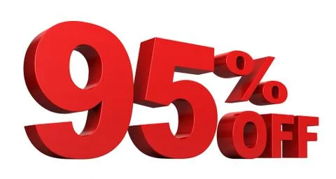 95 Percent Off Stock Illustration