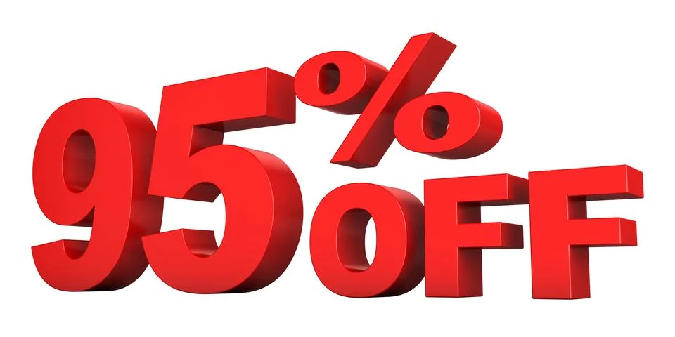 95 Percent Off Stock Illustration