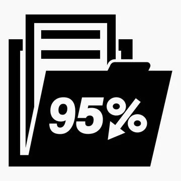 95% reduction in the value of securities. Drop in stock prices. Stock Illustration