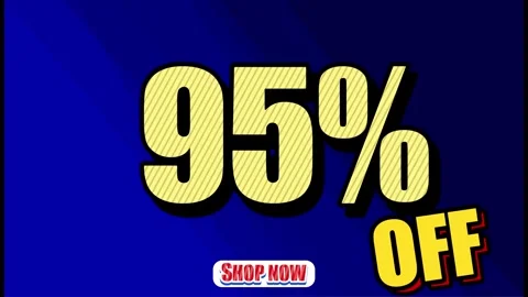 95% OFF SHOP NOW - Seamless looping Swing banner text promotion animation effect Stock Footage 288186506