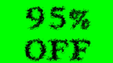 95% Off smoke text effect green isolated background Stock Footage 139612041