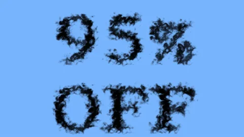 95% Off smoke text effect sky isolated background Stock Footage 139612053
