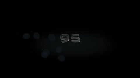 95 title metal text on black alpha channel background Stock Footage 295819355