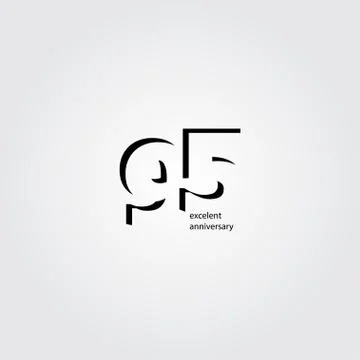 95 Years Anniversary Vector Template Design Illustration Stock Illustration