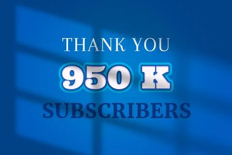 950 K  subscribers celebration greeting banner with  Milk Design Stock Illustration