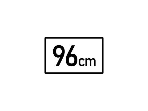 96 centimeters icon vector illustration, 96cm size Illustrazione stock