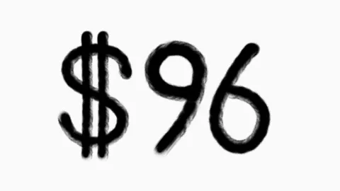 96 Dollar Hand Drawn Animation For Finance Currency Money Business Concept Stock Footage 307345027