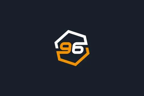 96 logo design . vector illustration Stock Illustration