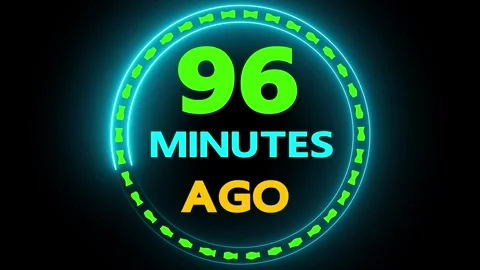 96 minutes ago countdown timer 库存影片 330758767